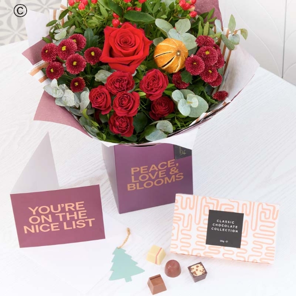 Christmas Classic Gift Box, Card and  Chocolates